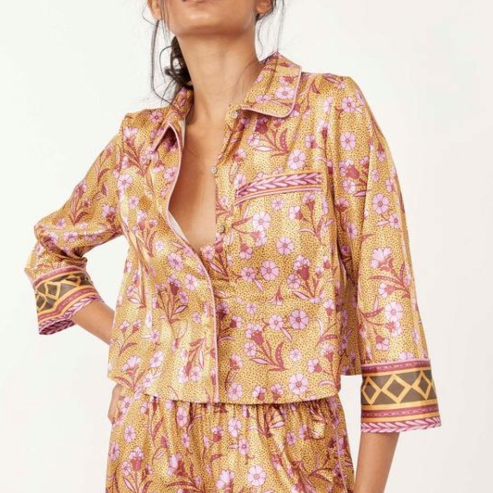 Free people pajama party pajama top (pants not included )